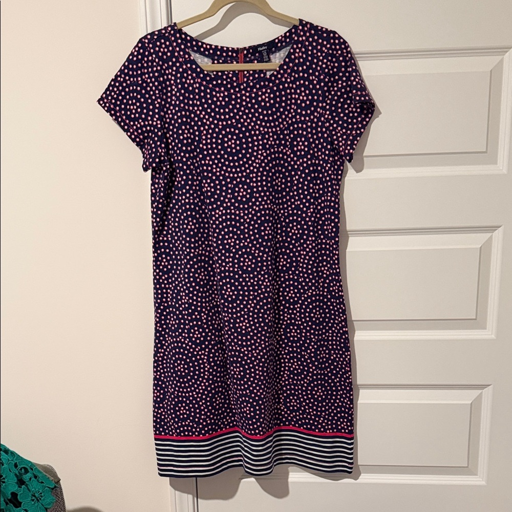 Hatley Navy and Pink Patterned Mini Dress